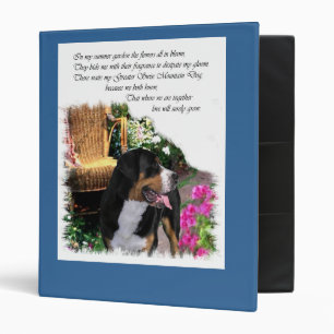 Greater Swiss Mountain Dog Summer Garden Binder