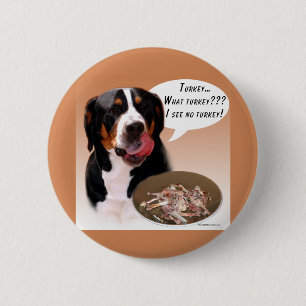 Greater Swiss Mountain Dog Turkey 2 Inch Round Button