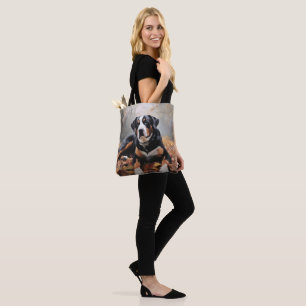 Greater Swiss Mountain  in Autumn Leaves Fall Tote Bag