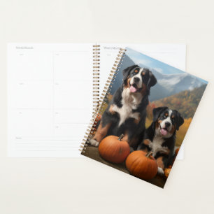 Greater Swiss Mountain Pup Autumn Delight Pumpkin Planner
