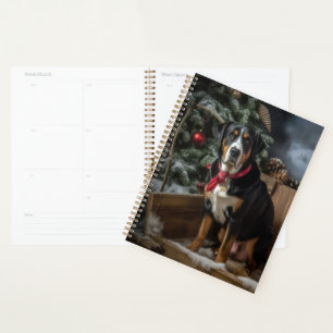 Greater Swiss Mountain Snowy Sleigh Christmas  Planner