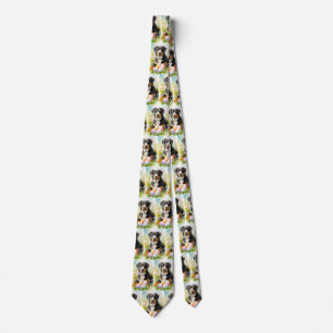 Greater Swiss Mountain with Easter Eggs Tie