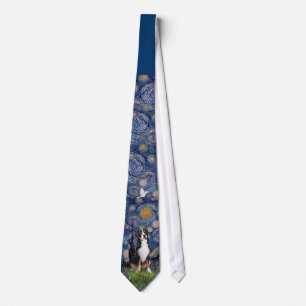 Greater Swiss Mt Dog - Starry Night Tie