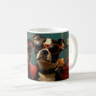 Greater Swiss With Heart Roses Valentine's Day Coffee Mug
