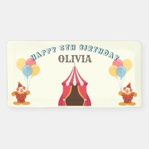 GREATEST 5TH  Birthday Party Circus THEME Banner