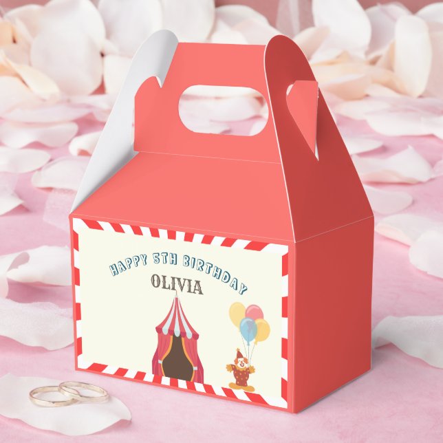 GREATEST 5TH  Birthday Party Circus THEME Favor Box (Wedding)