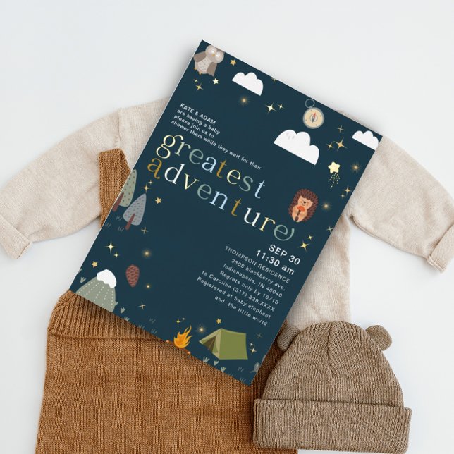 Greatest Adventure Boy Navy Baby Shower Gold (Creator Uploaded)