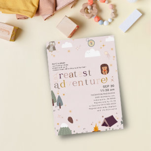 Greatest Adventure Girl Pink Baby Shower Rose Gold