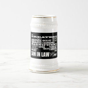 Greatest Best Sons in Law Birthday & Wedding Party Beer Stein