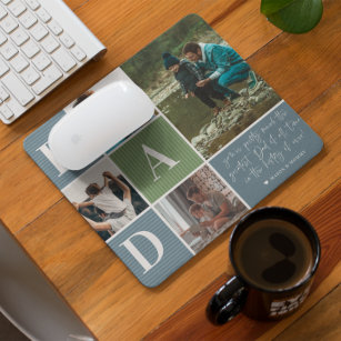 Greatest Dad   Colour Block Photo Collage Mouse Pad