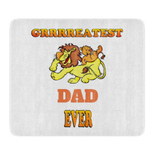 Greatest Dad Ever Glass Cutting Board