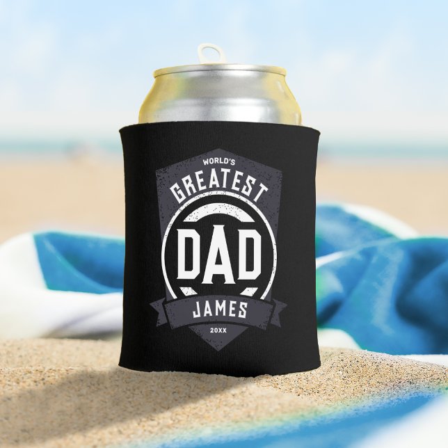 Greatest Dad Ever Modern Father's Day Gift Can Cooler (Creator Uploaded)