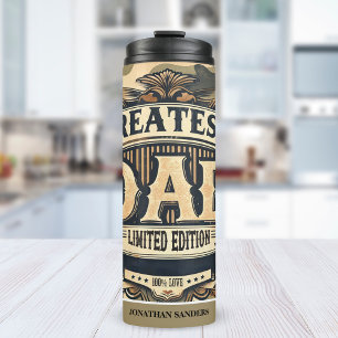 Greatest Dad Limited Edition Vintage  Retro Style Thermal Tumbler