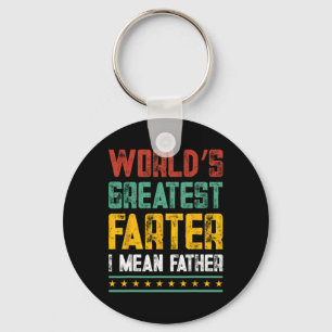 Greatest Farter I Mean Father Fathers Day Dad Funn Keychain