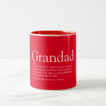 Greatest Grandpa Grandad Papa Definition Red Two-Tone Coffee Mug<br><div class="desc">Personalise for your special grandpa,  grandad,  papa or pops to create a unique gift. A perfect way to show him how amazing he is every day. Designed by Thisisnotme©</div>