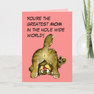 Greatest Mom Cat Card