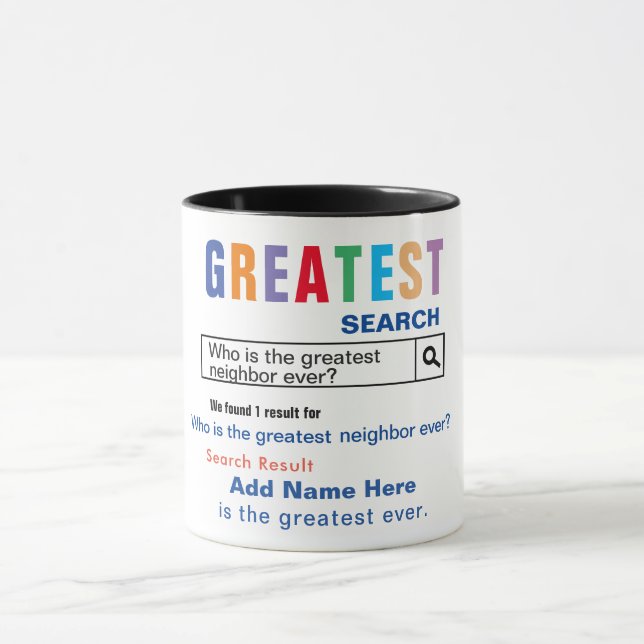 Greatest Neighbour Gift Mug (Center)