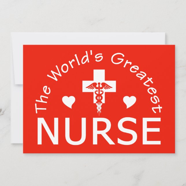Greatest Nurse invitation, customize Invitation (Front)