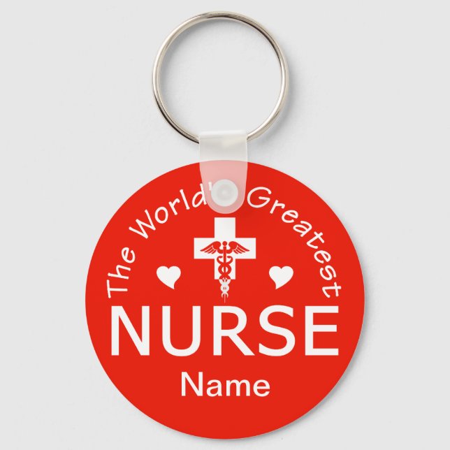 Greatest Nurse key chain - customize! (Front)