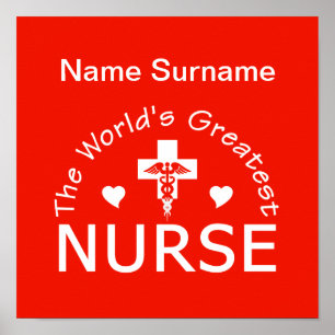 Greatest Nurse poster, customize! Poster
