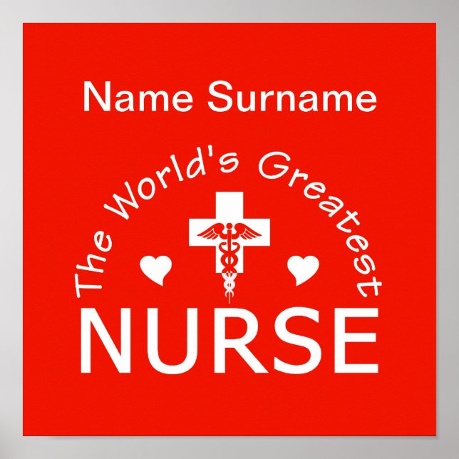 Greatest Nurse poster, customize! Poster (Front)