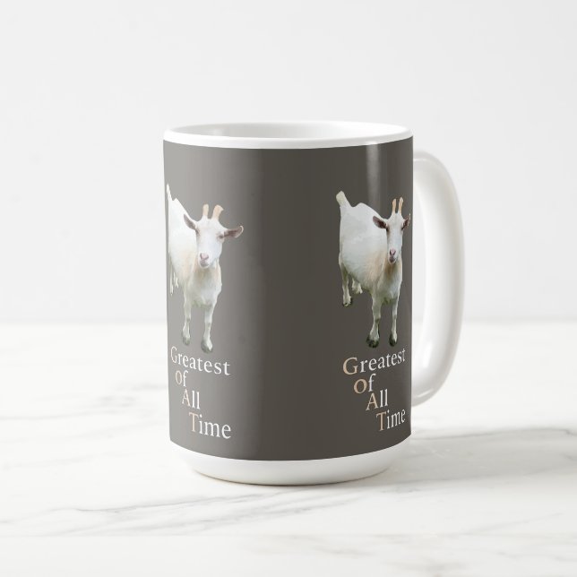 Greatest of all time Goat Coffee Mug (Front Right)