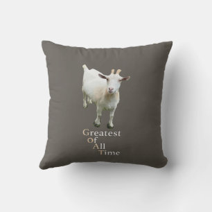 Greatest of all time Goat Throw Pillow