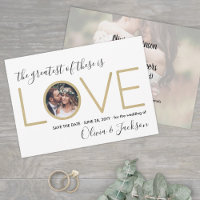 Greatest of These is Love Two Photo Unique Wedding
