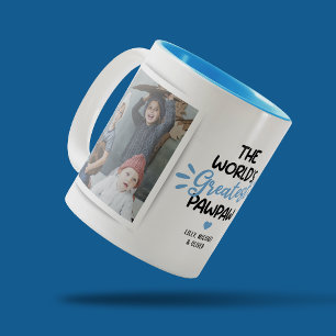 Greatest Pawpaw Father's Day 2 Photo Two-Tone Coffee Mug