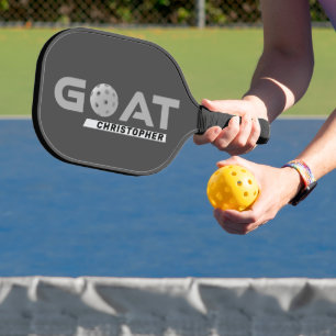Greatest Pickleball Player GOAT Personalized Black Paddle