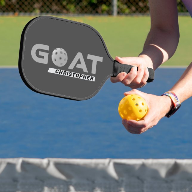 Greatest Pickleball Player GOAT Personalized Black Paddle (Insitu)