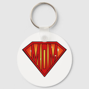 Greatest Super Mom Keychain
