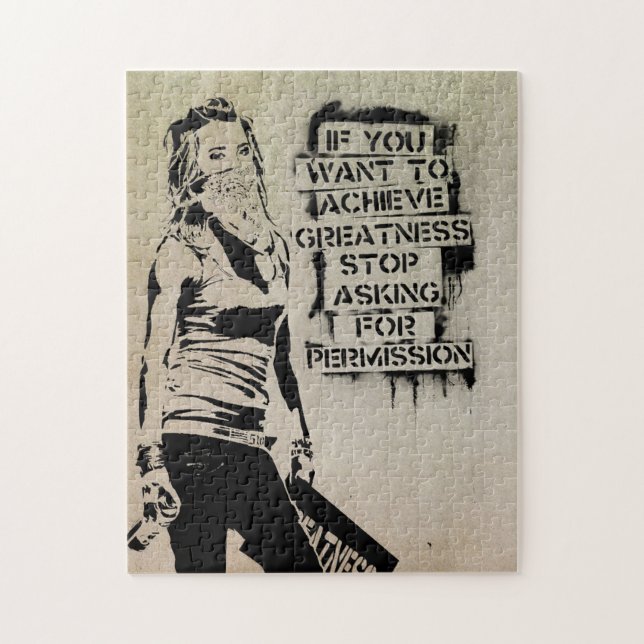 Greatness, Banksy Street Art Graffiti Jigsaw Puzzle (Vertical)