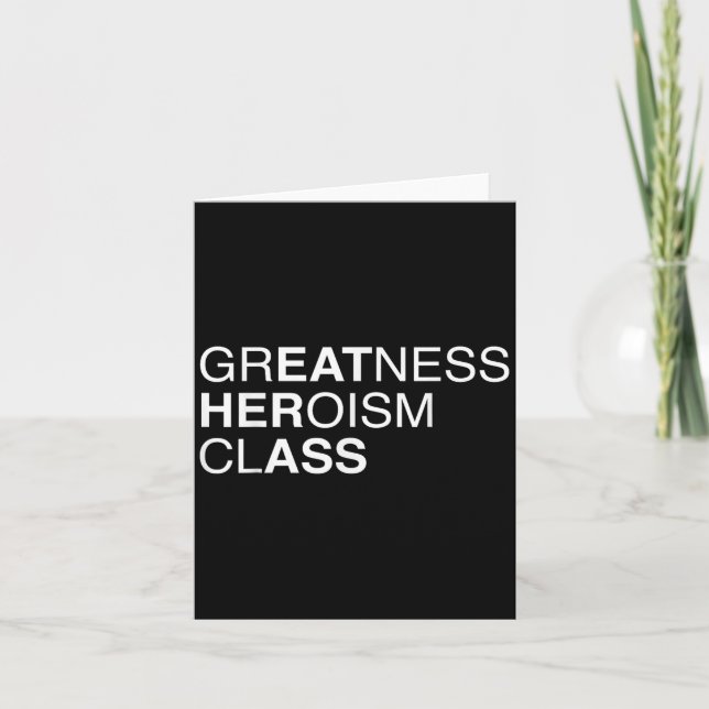 Greatness Heroism Cl Eat Her As$ Funny Pun Sarcasm Card (Front)