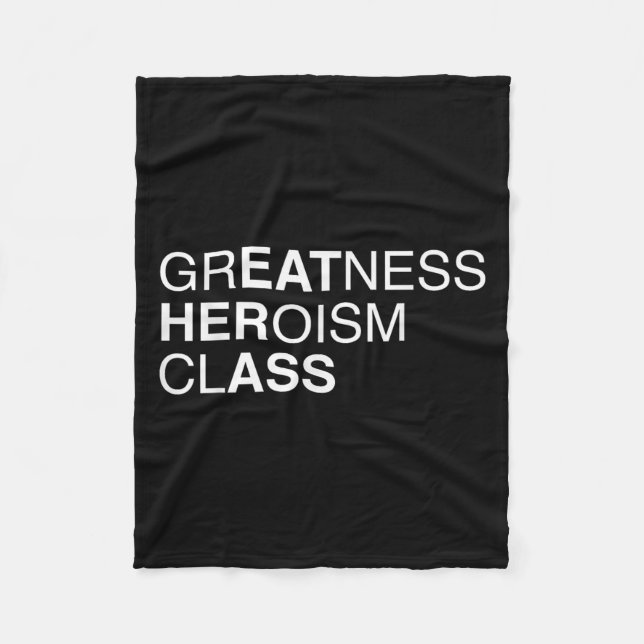 Greatness Heroism Cl Eat Her As$ Funny Pun Sarcasm Fleece Blanket (Front)
