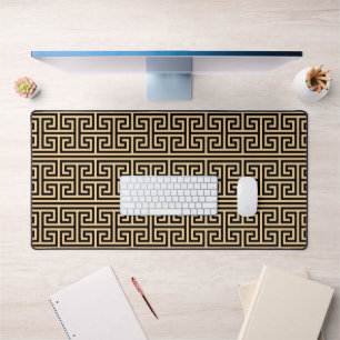 Grec Meander Carré clé H Motif Brown