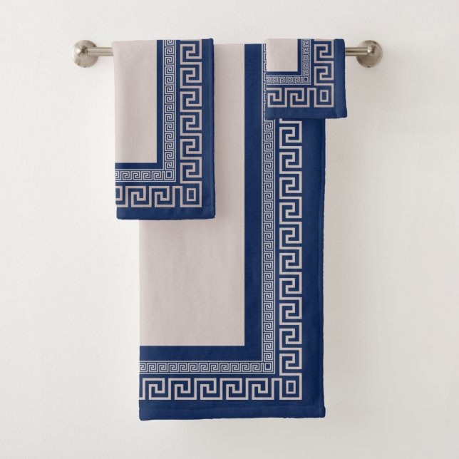 Grec Meander - Grec Key - Bleu et beige (En situation)