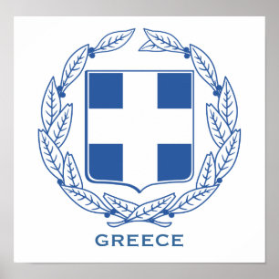 GRÈCE- Affiche sur les armoiries