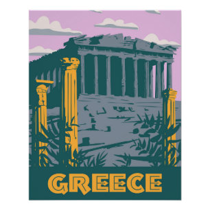 Grèce Athens Poster Travel,