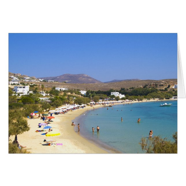 Grèce, île de Paros, Krios Beach vue d'en haut (Devant horizontal)
