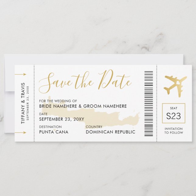 Grèce Mariage Crète Carte Billet Enregistrer la da (Devant)