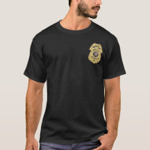 Grèce Police Gold Badge Club T-Shirt Gold Shield