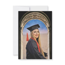 Grecian Arch design Grad Party invite Enclosure