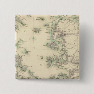 Grecian Archipelago, ancient 2 Inch Square Button