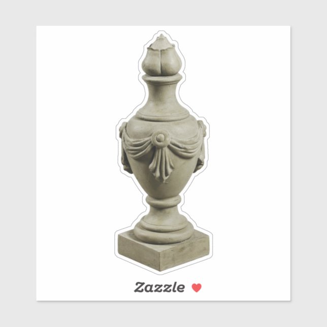 Grecian Stone Finial Urn Sticker (Sheet)