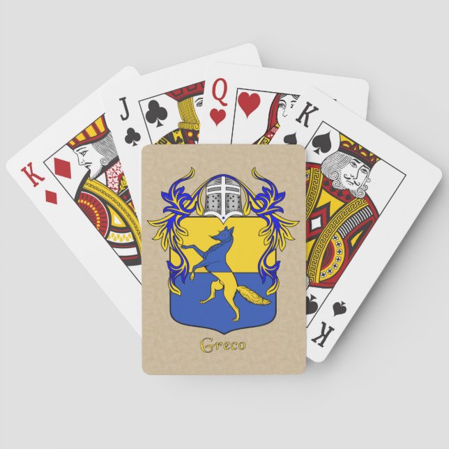 Greco Heraldic Shield and Mantle Playing Cards (Back)