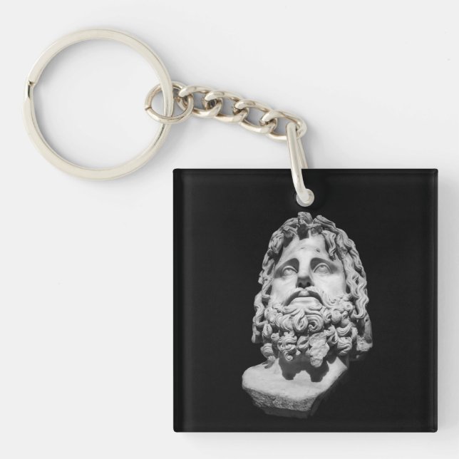 Greco Roman Bust Keychain (Front)