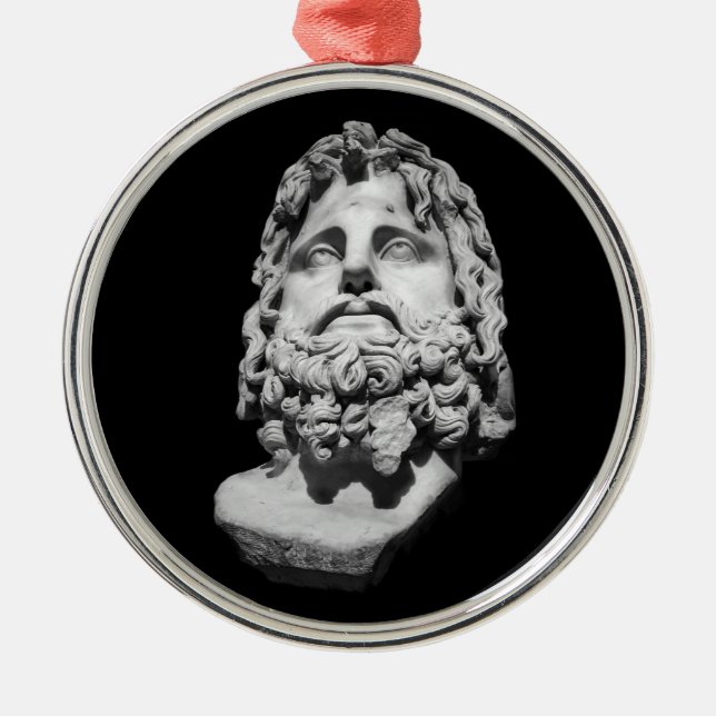 Greco Roman Bust Metal Ornament (Front)