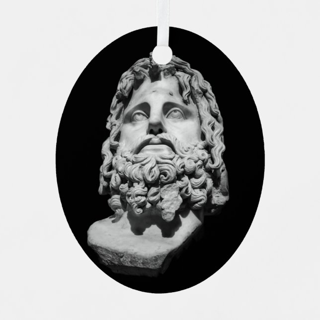 Greco Roman Bust Metal Ornament (Front)