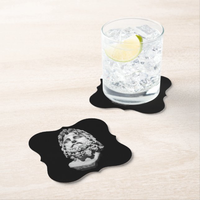 Greco Roman Bust Paper Coaster (Insitu)